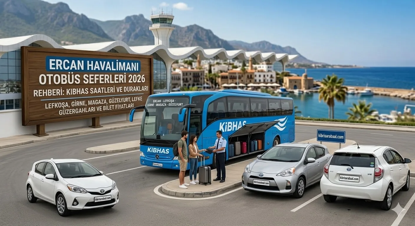 Ercan Havalimanı Otobüs Seferleri (KIBHAS) 2026: Güzergah ve Durak Rehberi