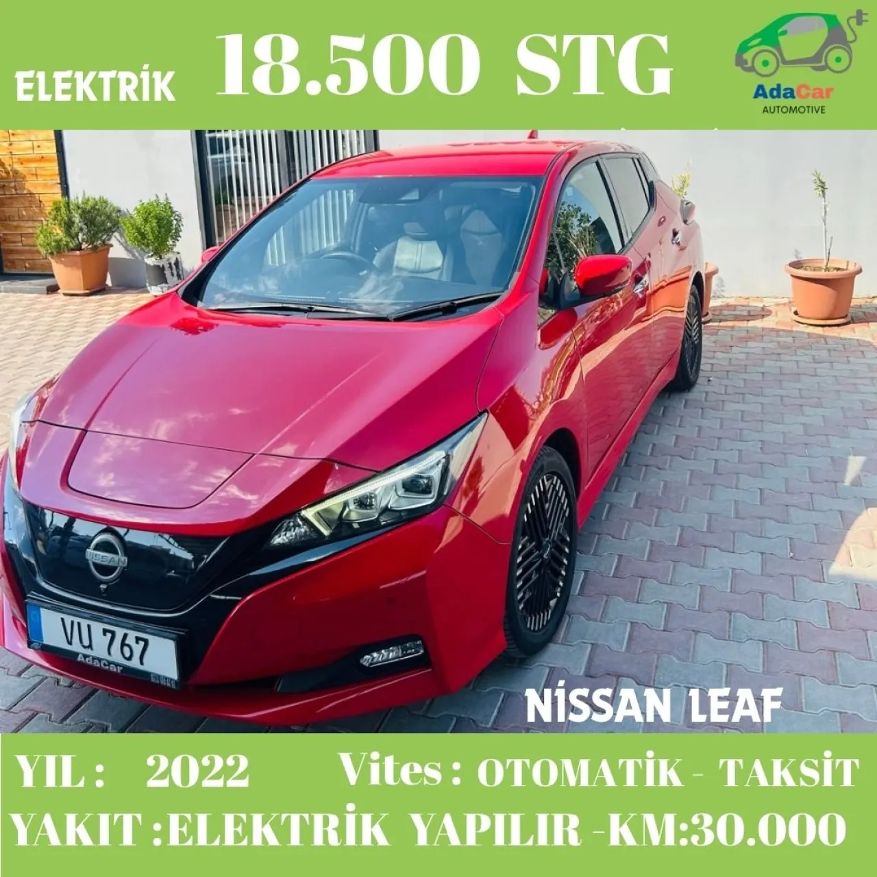 2022 Model Otomatik Nissan Leaf